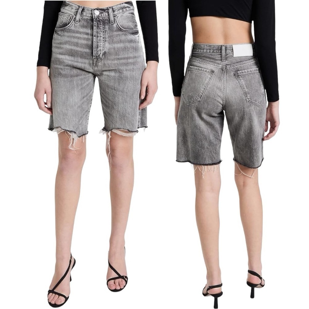 NWT 7 For All Mankind Easy James Gray Distressed Jean Short Size 30